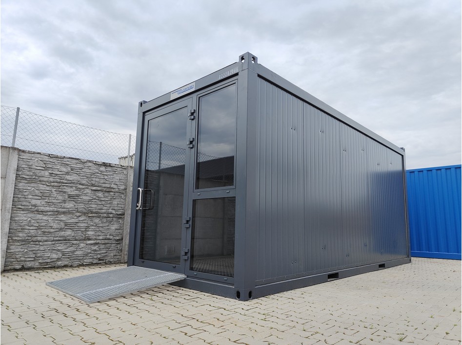 Modulinėse patalpose - darbuotojų dviračių saugykla