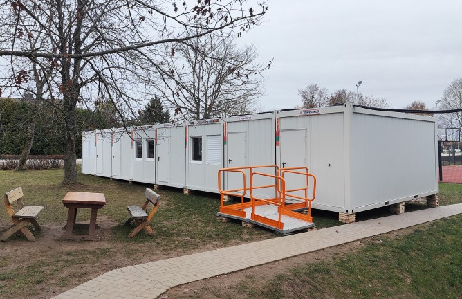 Konteinerinių patalpų nuoma laikinai mokyklos valgyklai