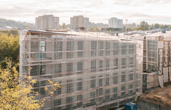 Pastoliai naujai vystomam kvartalui Vilniaus senamiestyje