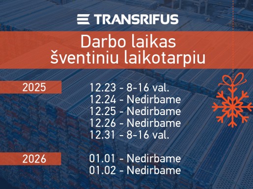 Darbo laikas šventiniu laikotarpiu