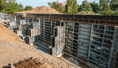 Sieninių klojinių projektavimas ir nuoma maitinimo įstaigos statybai