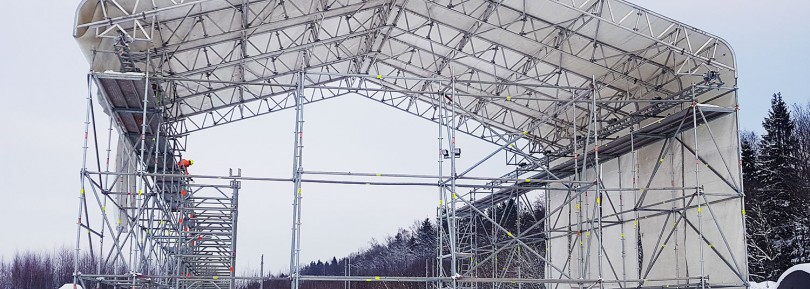 Laikinas stogas. Kauno kogeneracinė jėgainė Laikinas stogas. Kauno kogeneracinė jėgainė