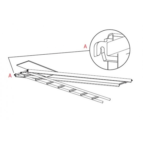 Aluminium-plywood pass-by platform 2,57 B61