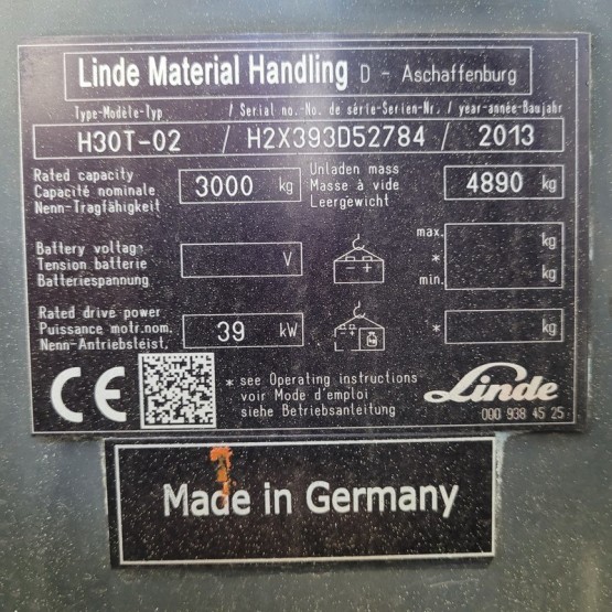 Dujinis krautuvas LINDE H30T-02  H2X393D52784