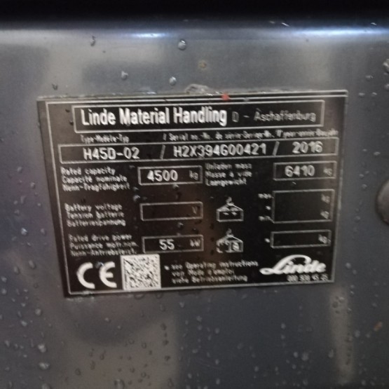 Dyzelinis krautuvas Linde H45D-02 H2X394G00421