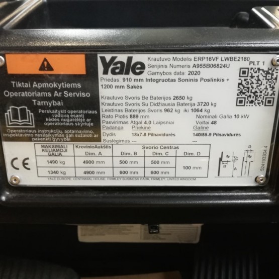 Elektrinis krautuvas YALE ERP16VF A955B06824U