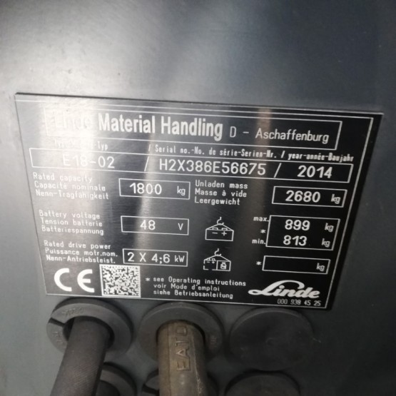 Elektrinis krautuvas Linde E18 H2X386E56675