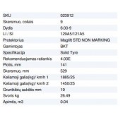 Masyvinė padanga 6.00-9 4.00E BKT MAGLIFT STD NON MARKING 129A5/121A5