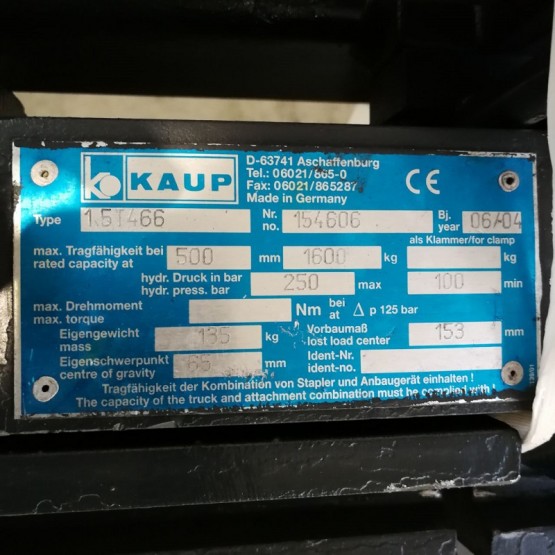 Šakių pozicionierius su pastūma KAUP 1.5t466 154606