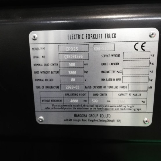 Elektrinis krautuvas Hangcha CPD25 Q1BJ01596