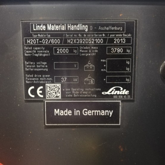 Dujinis krautuvas Linde H20T-600 H2X392D52100