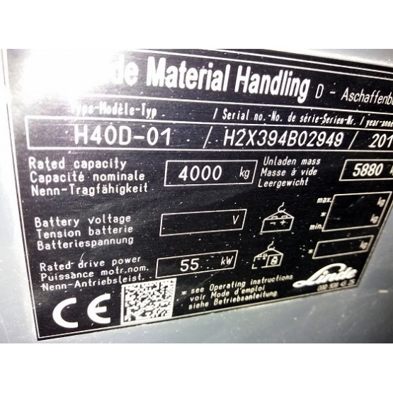 Linde H40D $$H2X394B02949