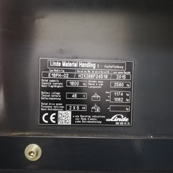 Elektrinis krautuvas Linde E16PH-02 H2X386F04518