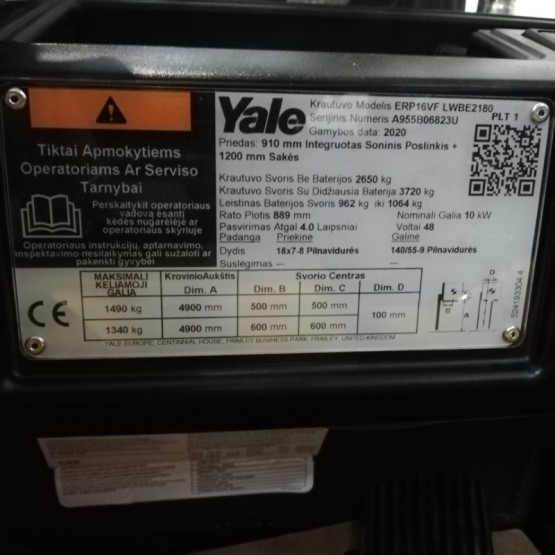 Elektrinis krautuvas YALE ERP16VF A955B06823U