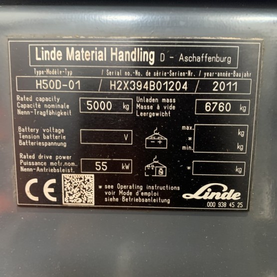 Dyzelinis krautuvas Linde H50D-01 H2X394B01204