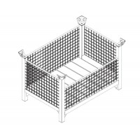 Pallet with welded basket