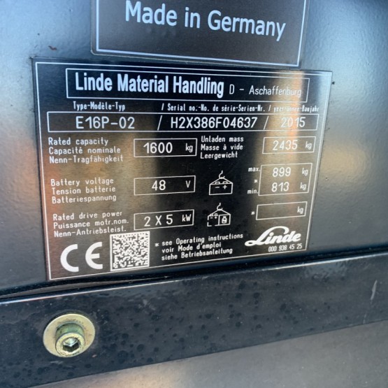 Elektrinis krautuvas Linde E16P-02 H2X386F04637