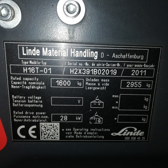 Linde H16T $$H2X391B02019