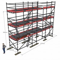 Modulinių pastolių konstrukcija