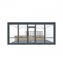 Container cabin 6x3x2.8 m with alu windows and doors. Anthracite gray Container cabin 6x3x2.8 m with alu windows and doors. Anthracite gray