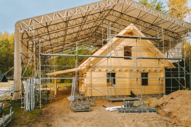 Laikino stogo sprendimas naujai statomam namui
