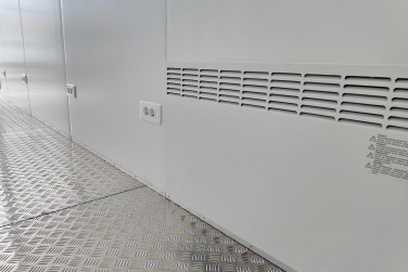 Modulinėse patalpose - darbuotojų dviračių saugykla