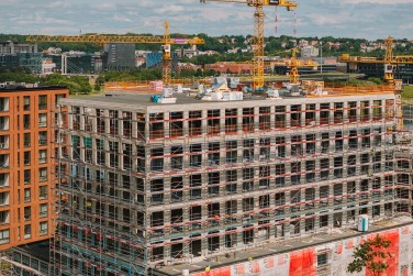 Fasadiniai pastoliai verslo centrui „Hermanas“