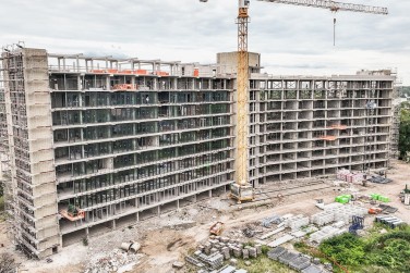 Fasadinių pastolių projektas Druskininkuose