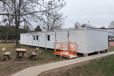 Konteinerinių patalpų nuoma laikinai mokyklos valgyklai