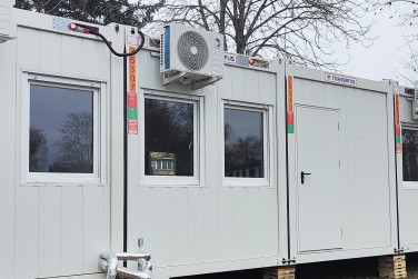 Konteinerinių patalpų nuoma laikinai mokyklos valgyklai